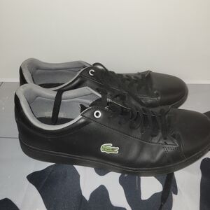 Lacoste Size 11 Men's Black Sneakers, Has Flaws!